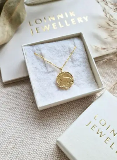 Gold Vermeil Irish 3 Pence Coin Pendant